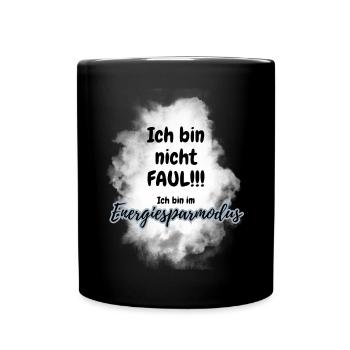 POSITIVE EINSTELLUNG MINDSET Motivation - Tasse einfarbig - Schwarz - Vorne