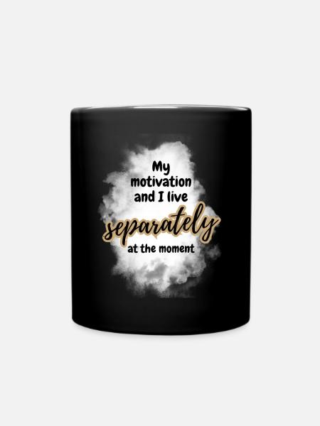 POSITIVE ATTITUDE MINDSET Motivation - Full Colour Mug - black