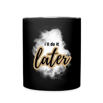 POSITIVE EINSTELLUNG MINDSET Motivation - Tasse einfarbig - Schwarz - Vorne