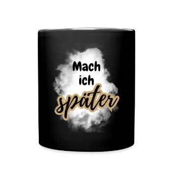 POSITIVE EINSTELLUNG MINDSET Motivation - Tasse einfarbig - Schwarz - Vorne