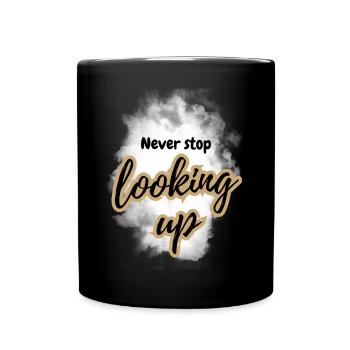 POSITIVE EINSTELLUNG MINDSET Motivation - Tasse einfarbig - Schwarz - Vorne