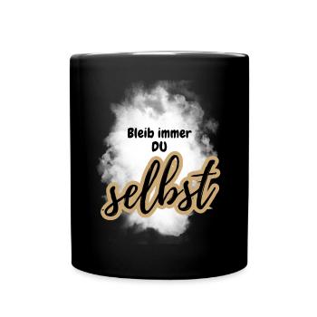 POSITIVE EINSTELLUNG MINDSET Motivation - Tasse einfarbig - Schwarz - Vorne