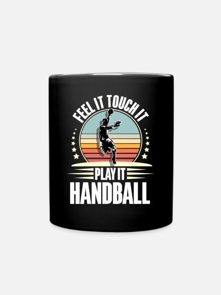 Handball Handballer - Tasse einfarbig - Schwarz