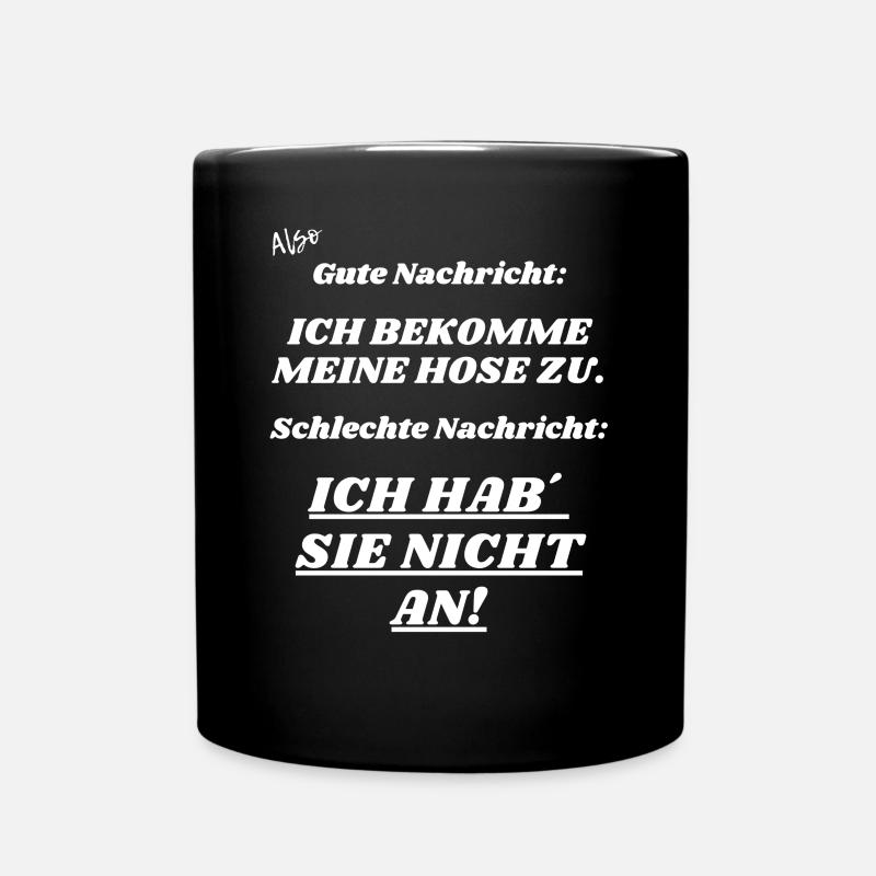 Gute Nachricht - Tasse einfarbig - Schwarz