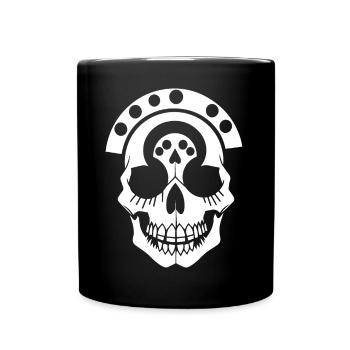 Horror Skull Skull Art Skull Gothic Heavy Metal - Full Colour Mug - black - Front