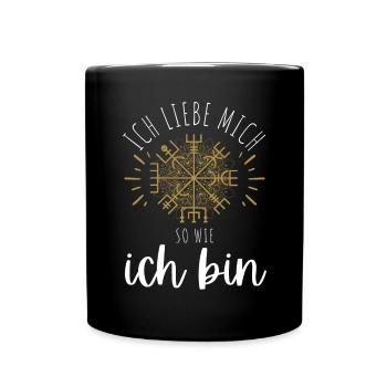 Wegweiser MOTIVATION - VEGVISIR - Tasse einfarbig - Schwarz - Vorne