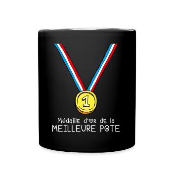 T-shirt Médaille d'or de la meilleure pote - Mug uni - noir - Devant