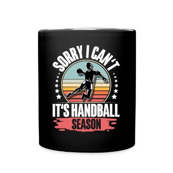 Handball Handballer - Tasse einfarbig - Schwarz - Vorne