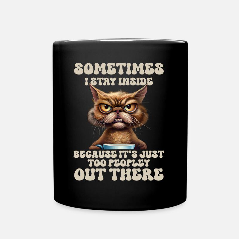 Drôle de chat - Mug uni - noir