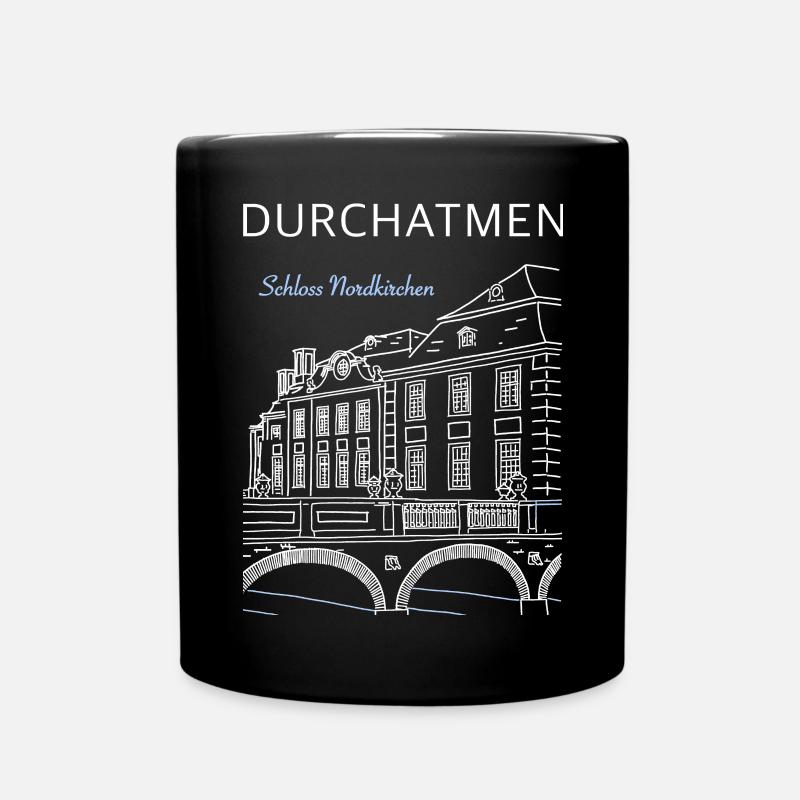 Schloss Nordkirchen, Durchatmen - Tasse einfarbig - Schwarz