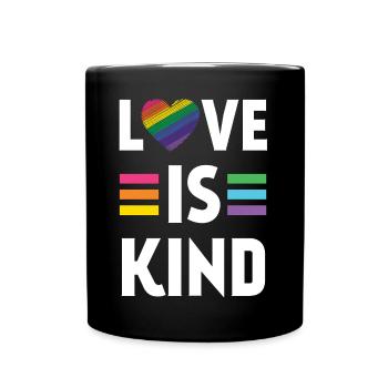 Pride Month LGBT - Liebe ist nett - Tasse einfarbig - Schwarz - Vorne