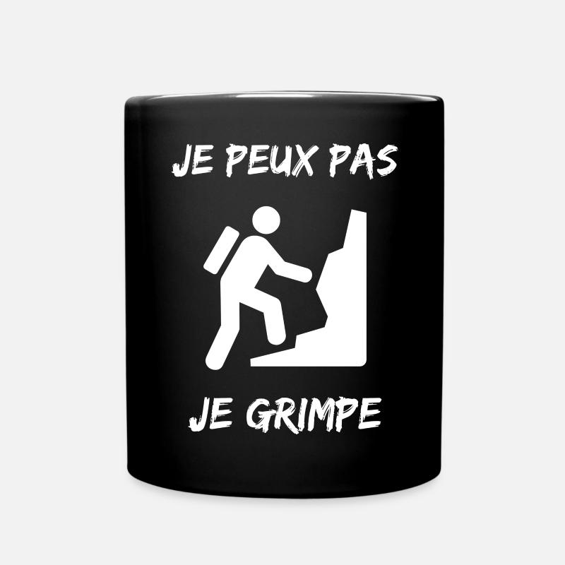 ESCALADE. CLIMB. CLIMBING. ESCALADE. VAN. GRIMPE. - Mug uni - noir