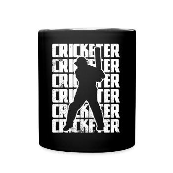 Funny cricketer - Full Colour Mug - black - Front