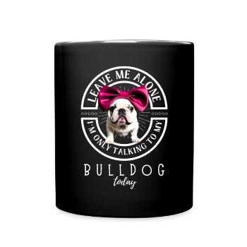 Bulldogge Bulldog Bulldoggen - Tasse einfarbig - Schwarz - Vorne