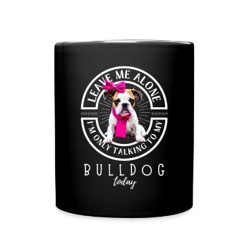 Bulldogge Bulldog Bulldoggen - Tasse einfarbig - Schwarz - Vorne