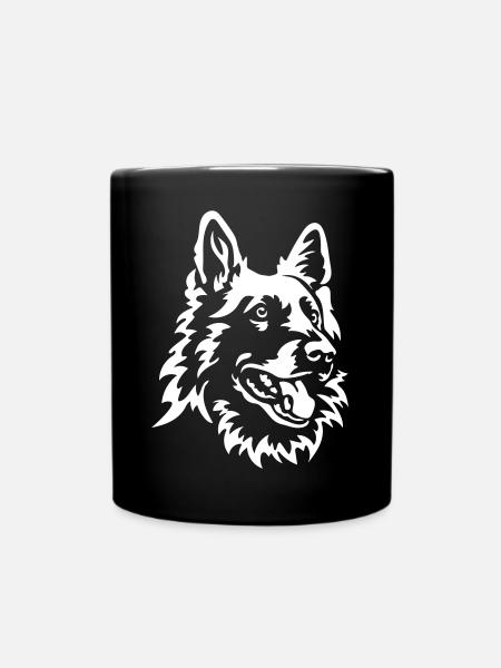 Tête de berger suisse « Black Edition » - Mug uni - noir