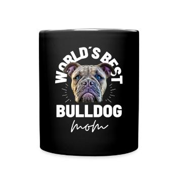 Bulldog WORLDS BEST Bulldog MOM Bulldogs Mom - Full Colour Mug - black - Front