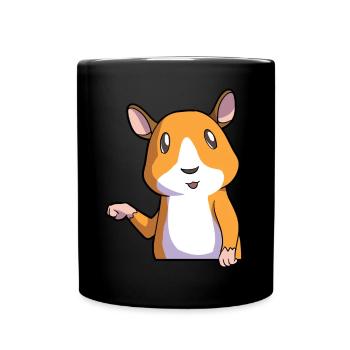 Meerschweinchen Liebhaber - Tasse einfarbig - Schwarz - Vorne