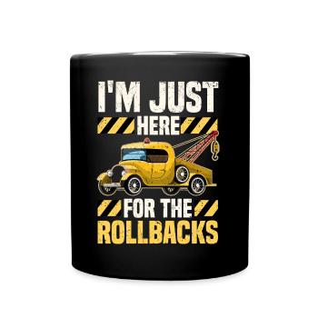 Abschleppwagen | Abschlepper Auto Panne Geschenke - Tasse einfarbig - Schwarz - Vorne