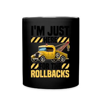 Abschleppwagen | Abschlepper Auto Panne Geschenke - Tasse einfarbig - Schwarz - Vorne