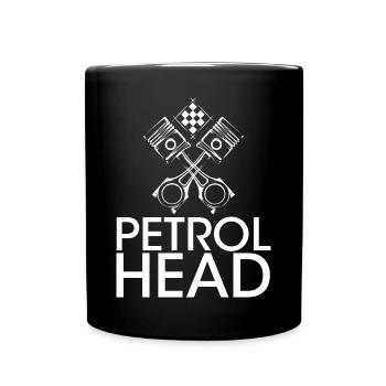 petrol head Kolben Symbol Illustration Racing Auto - Tasse einfarbig - Schwarz - Vorne
