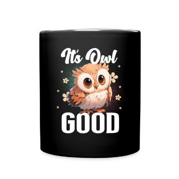 Son hibou bon Eule Eulen - Mug uni - noir - Devant