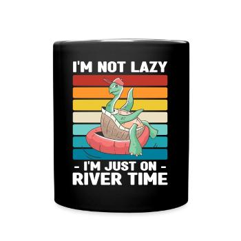 Rafting Wassersport | River Tubing Fluss Geschenke - Tasse einfarbig - Schwarz - Vorne
