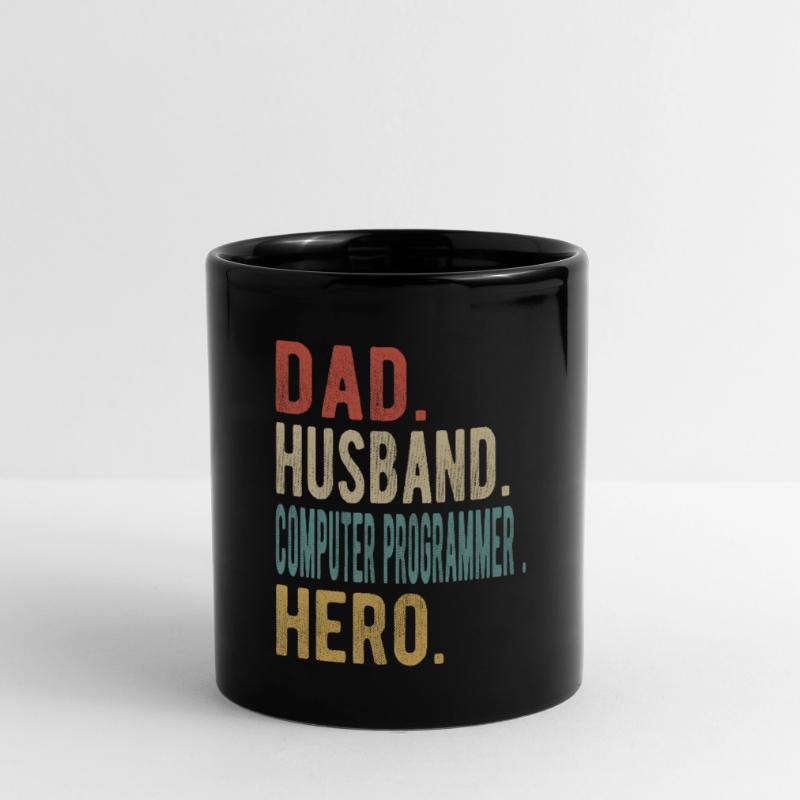 Computerprogrammierer Vater Ehemann Held Tasse einfarbig