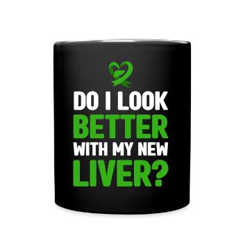 Organspende Leber | Organspender Arzt Geschenkidee - Tasse einfarbig - Schwarz - Vorne