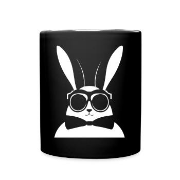 Funny Rabbit Sunglasses Cool Sunglas Rabbit - Full Colour Mug - black - Front