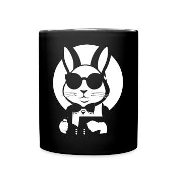 Funny French Bulldog with Sunglasses French Bulld - Full Colour Mug - black - Front