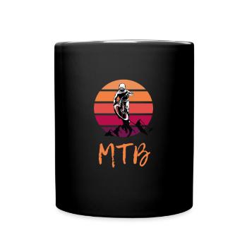 Mountain Bike MTB DH Freeride Enduro Bike Man - Full Colour Mug - black - Front