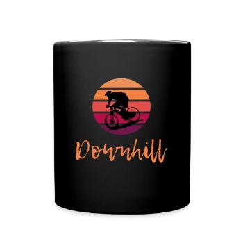 Downhill Mountain Biker DH MTB Enduro Gravity Trail - Full Colour Mug - black - Front