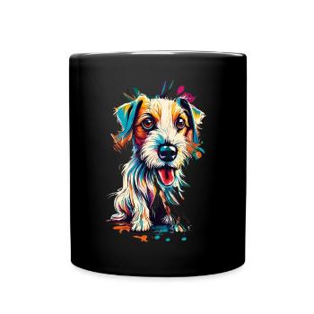 Jack Russel Terrier Colorful - Jack Russell - Full Colour Mug - black - Front