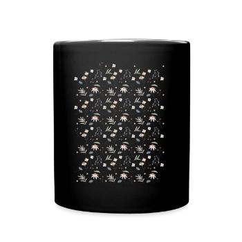 Pastel floral pattern - Full Colour Mug - black - Front