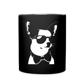 Funny Chihuahua wearing Sunglasses Chihuahuas - Full Colour Mug - black - Front
