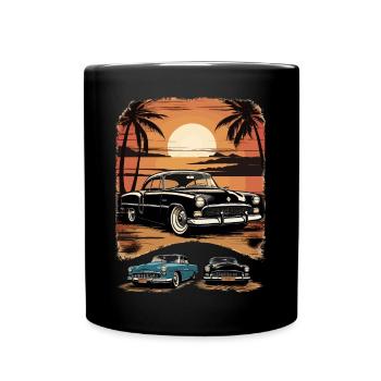 Classic Cars 1950 - Full Colour Mug - black - Front