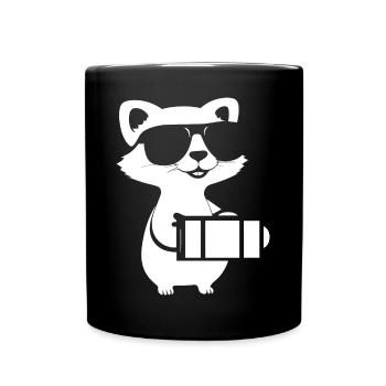 Ferret Wearing Sunglasses Cool Ferrets - Full Colour Mug - black - Front