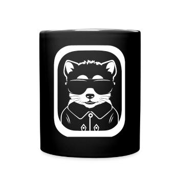 Ferret Wearing Sunglasses Cool Ferrets - Full Colour Mug - black - Front