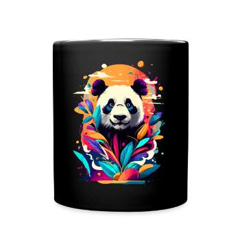 Panda Japan Asia - Panda Bear Colorful - Full Colour Mug - black - Front