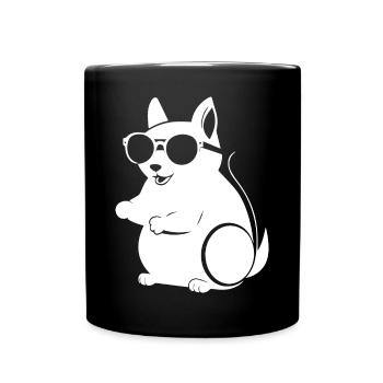 Drôle d’écureuil portant des lunettes de soleil écureuils - Mug uni - noir - Devant