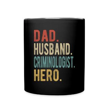 Criminologue Papa Mari Héros - Mug uni - noir - Devant
