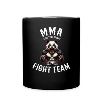 MMA Panda Fight Team - Cage Fighter Free Fighting - Tasse einfarbig - Schwarz - Vorne