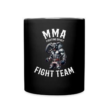 MMA Elephant Fight Team - Cage Fighter Free - Tasse einfarbig - Schwarz - Vorne