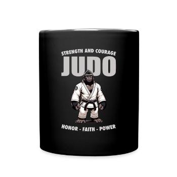Japanischer Judo-Gorilla - Japanische - Tasse einfarbig - Schwarz - Vorne