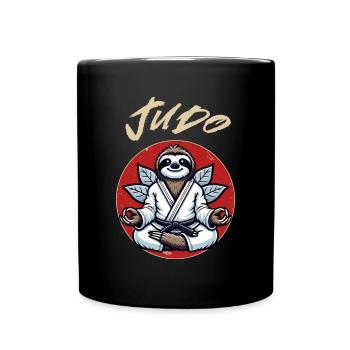 Starkes und niedliches Judo-Faultier - Japanisches - Tasse einfarbig - Schwarz - Vorne