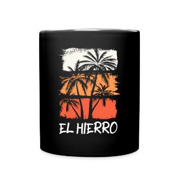 El Hierro Sommer Sonne Strand Meer Palmen Urlaub - Tasse einfarbig - Schwarz - Vorne
