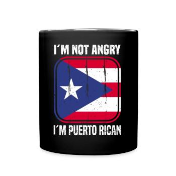 Puerto Rico Flagge | Puerto Ricaner Geschenkideen - Tasse einfarbig - Schwarz - Vorne