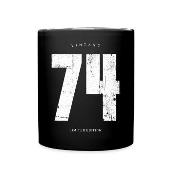 Vintage 74 Limitierte Auflage - Tasse einfarbig - Schwarz - Vorne