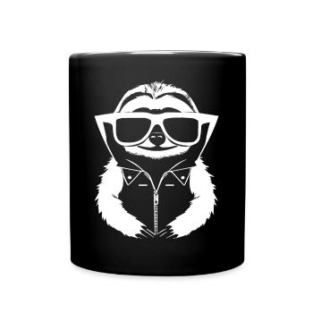 Sloths Anime Sloth Manga Sloth Sunglasses - Full Colour Mug - black - Front